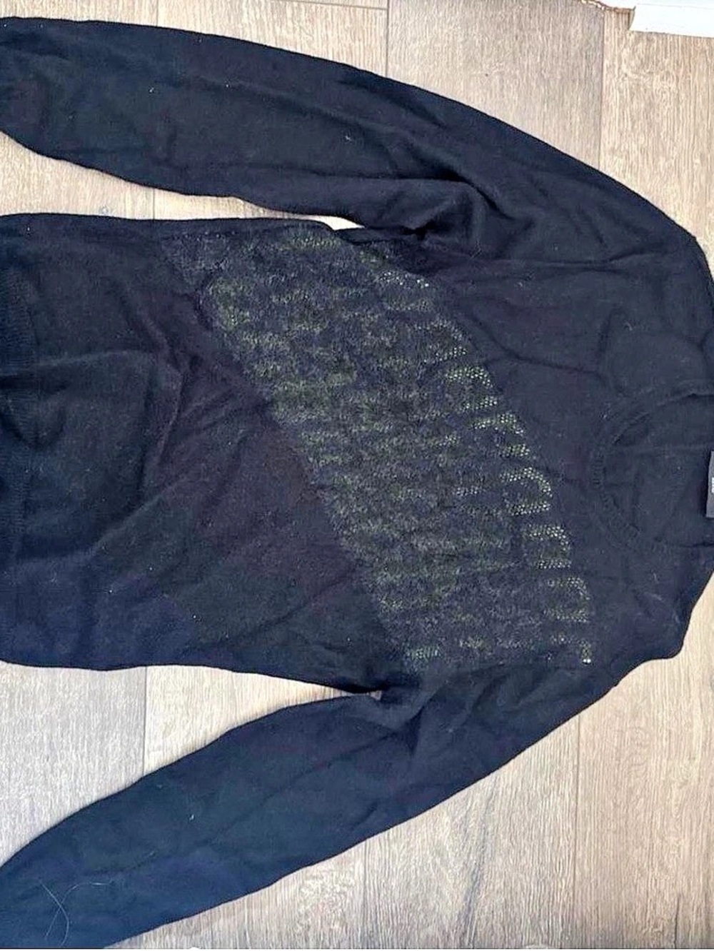 Fendi Men’s Monster Eyes 100% Wool Crewneck Sweater Black Size 52